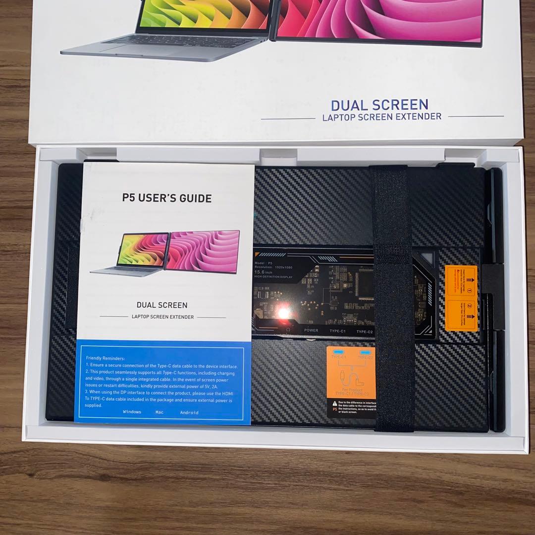 モバイルモニター 15.6インチ デュアルディスプレイ セカンドディスプレイ