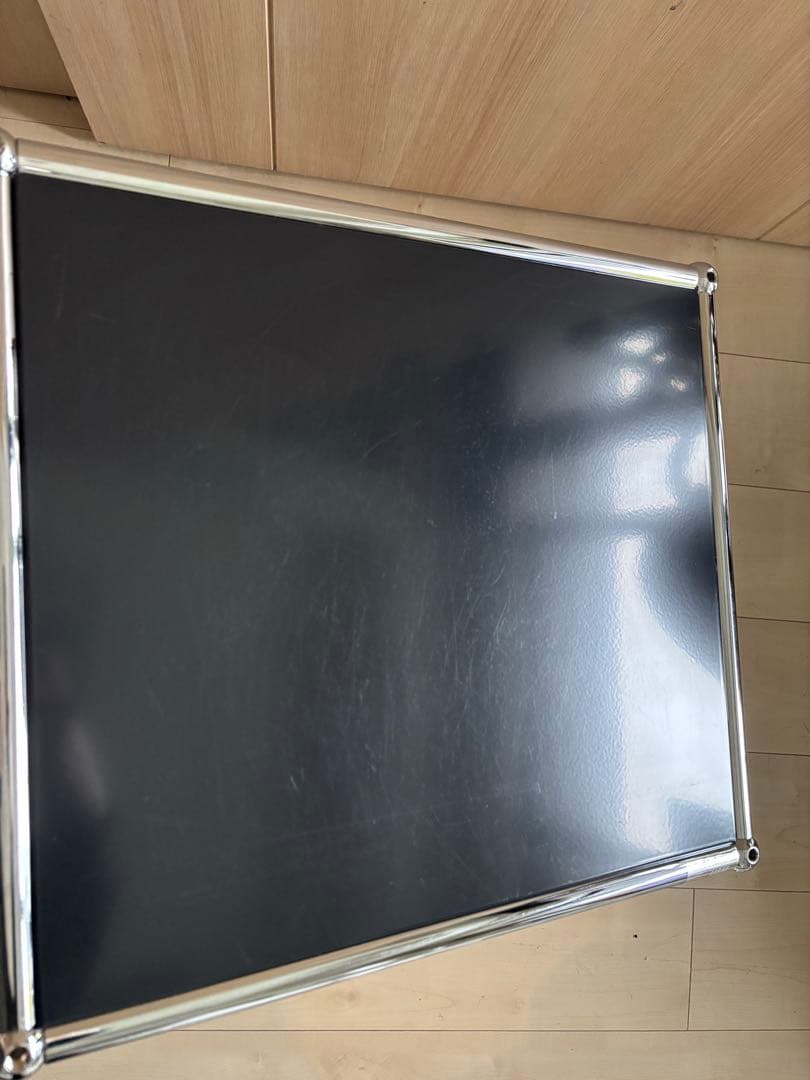 USMハラー　ローテーブル　ブラック　サイドテーブル　キャビネット　シェルフ