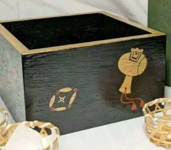 別注品 干菓子器 吉祥紋 宝づくし 菓子器 桝　節分