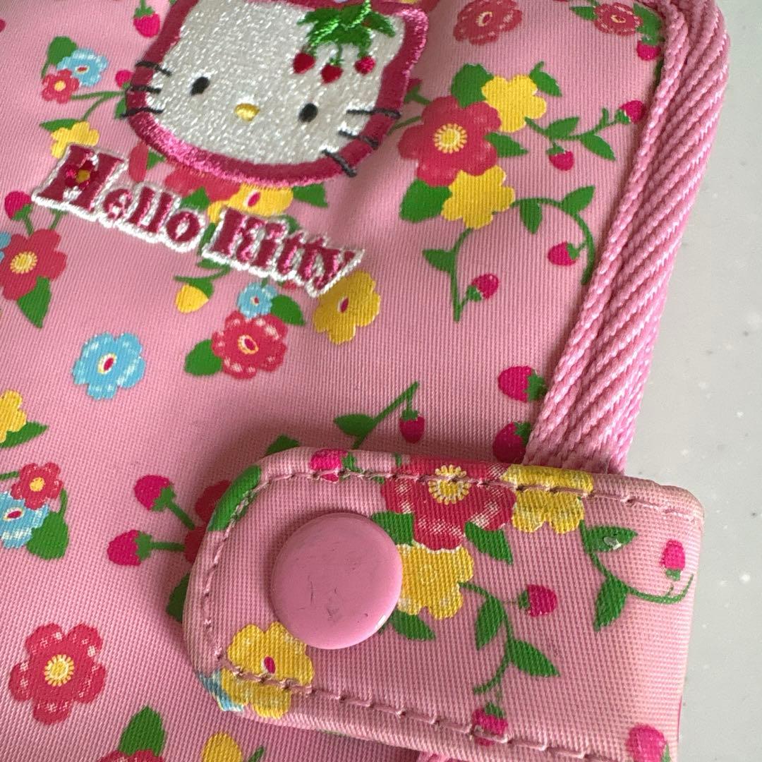【希少】激レア　ハローキティ 花柄 ピンク マルチケース サンリオ　平成レトロ