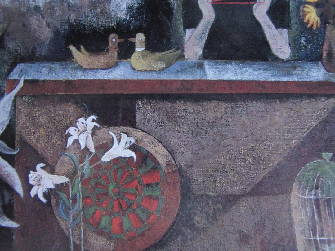 國尾三代子、【刻】、希少な額装用画集より、新品額装付、状態良好