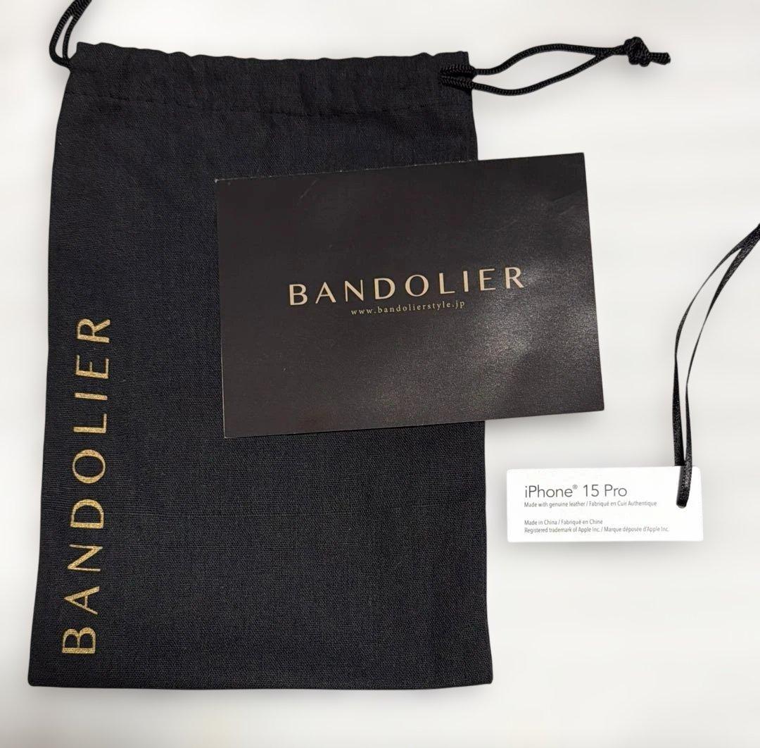 正規品バンドリヤー スマホケースストラップ iPhone15Pro ヘイリー　黒