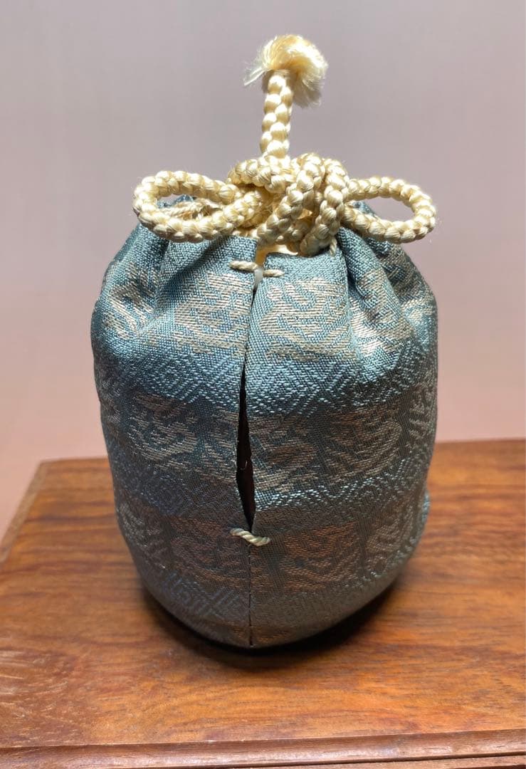 【茶道具】笹田有祥造　獏面影茶入（共箱）