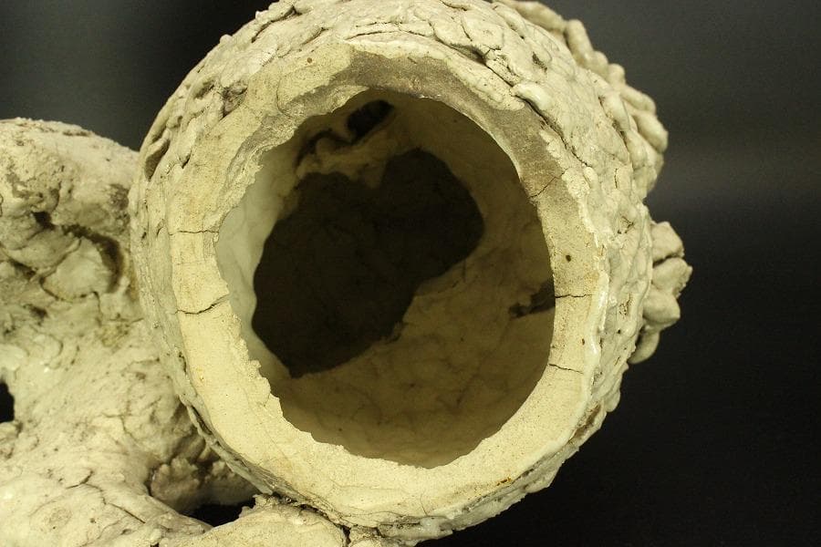 古美術 古萩 獅子 置物 時代物(A676)