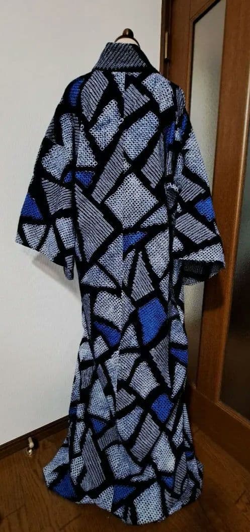 絞り浴衣 有松絞り 石畳