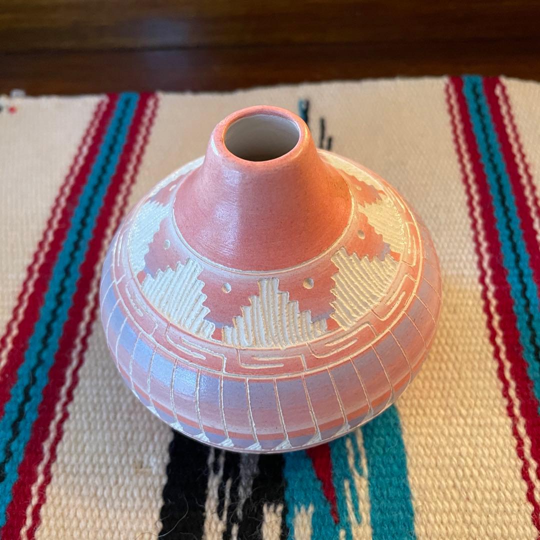 貴重！ネイティブアメリカン　Navajo壷　ナバホ族プエブロ　ヴィンテージ雑貨