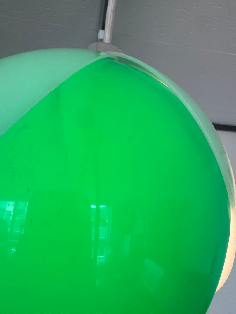 西*菜様 チューリップライト グリーン　昭和レトロ　照明 ペンダントライト