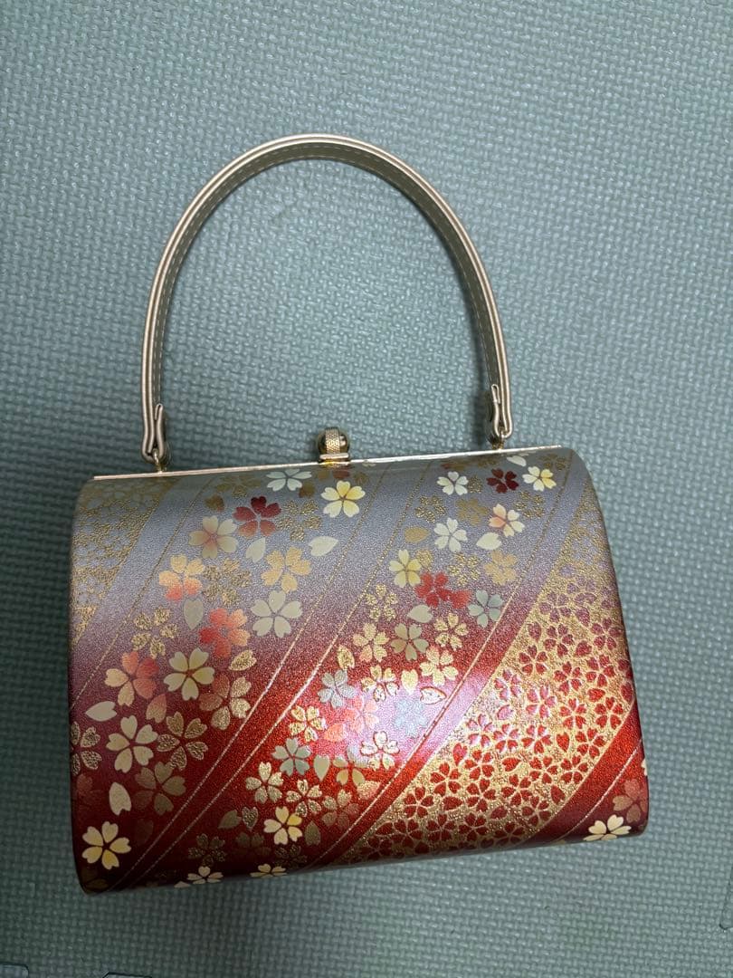 赤 花柄 振袖 着物　辻が花