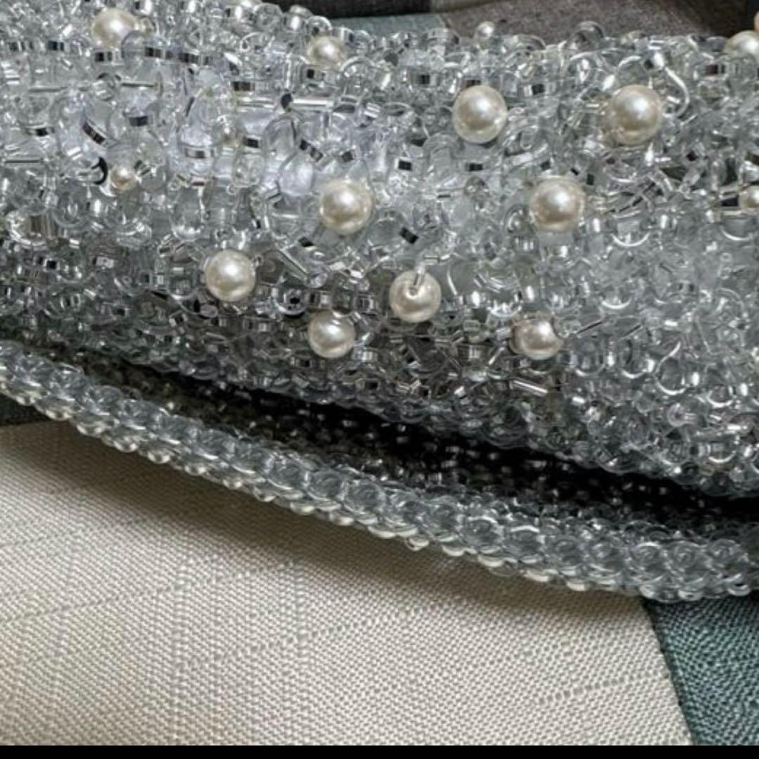 【未使用】アンテプリマ ペルラ グリッター ショルダー ミディアム シルバー