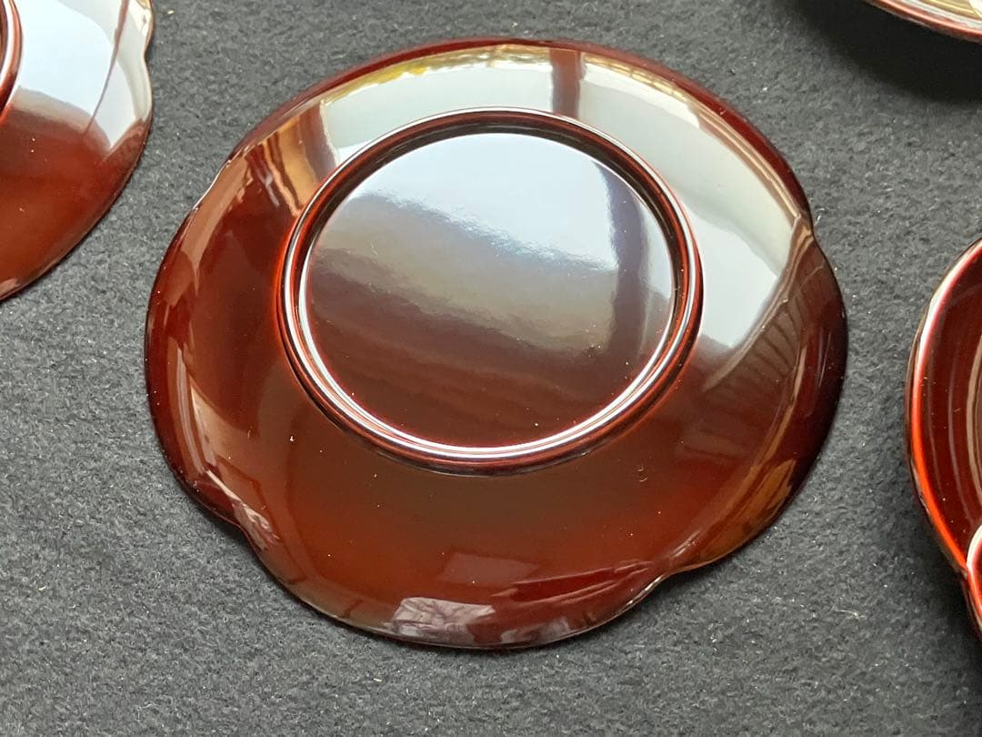 京漆器 天然木銘々皿5枚セット(未使用だと思います)