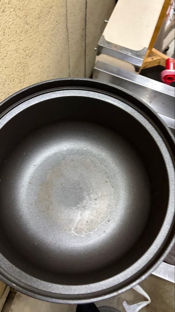 ホワイト炊飯器 アルミ内釜 使用感あり