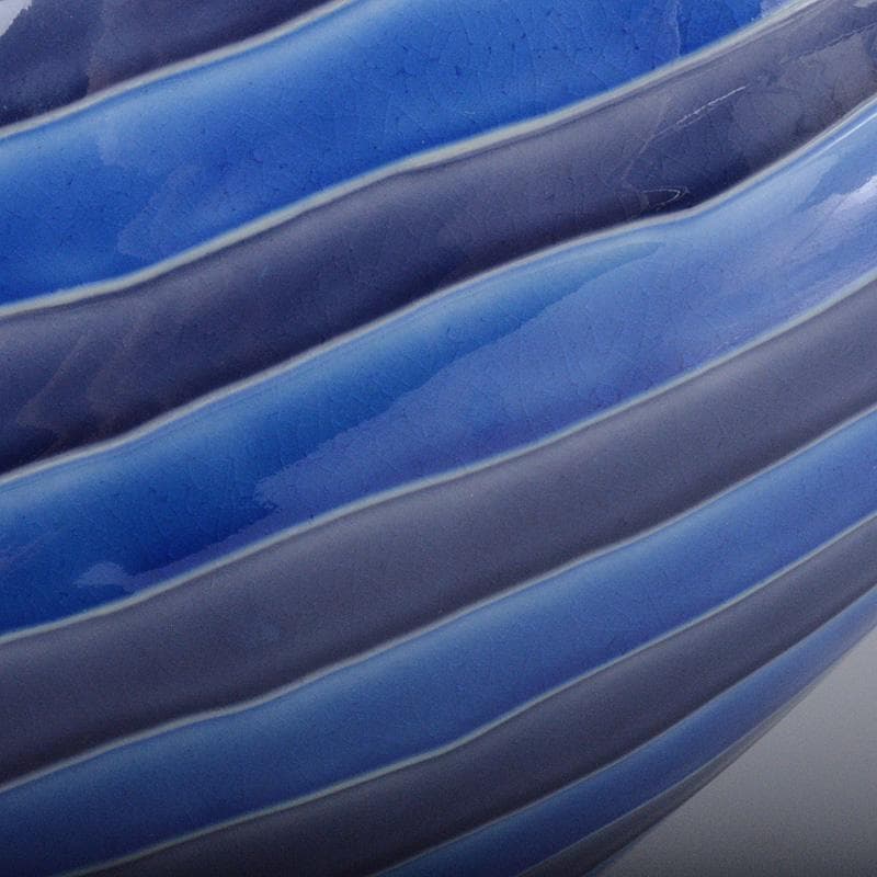 九谷焼　近藤満作　彩釉　線文花生　花瓶　共箱 V　R4208