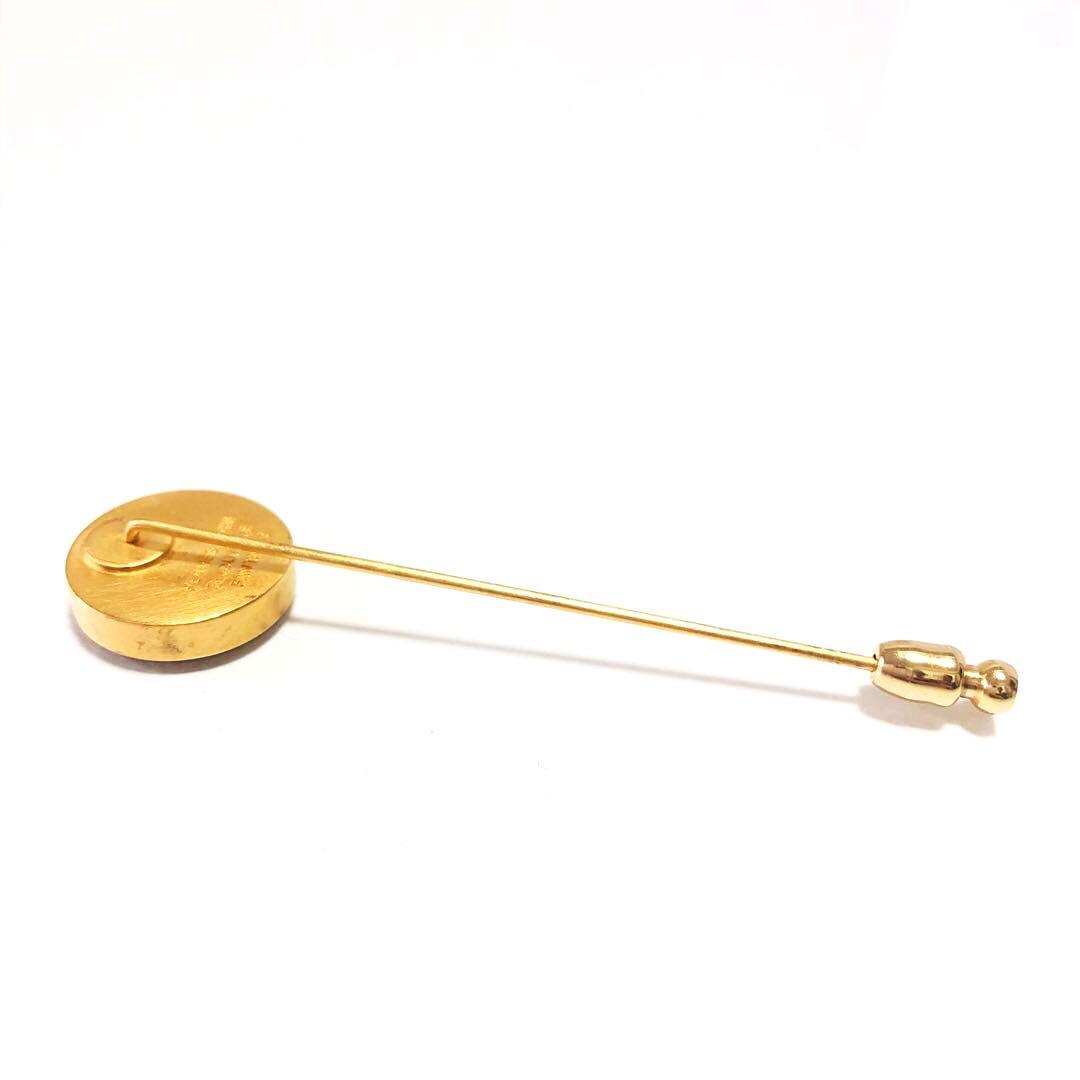 HERMES セリエ シェル ピン ブローチ ゴールド A254020