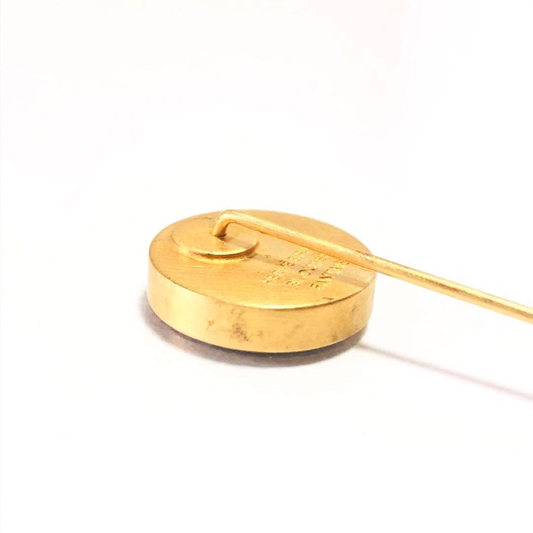 HERMES セリエ シェル ピン ブローチ ゴールド A254020