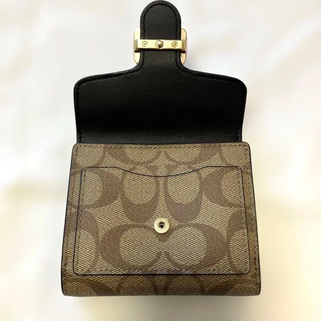 COACH 二つ折り財布 ブラウン ブラック