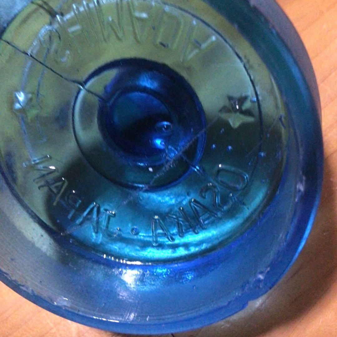 ガラス瓶　インテリア　昭和レトロ　OSAKA、JAPAN、SHIMADA