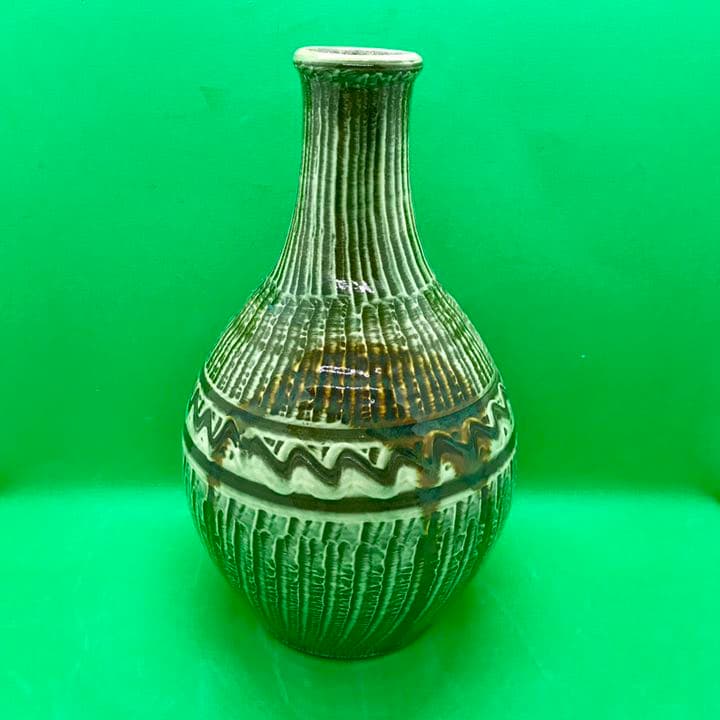 小鹿田焼(重要無形文化財) 幾何学的紋様 つぼ 花器・花瓶