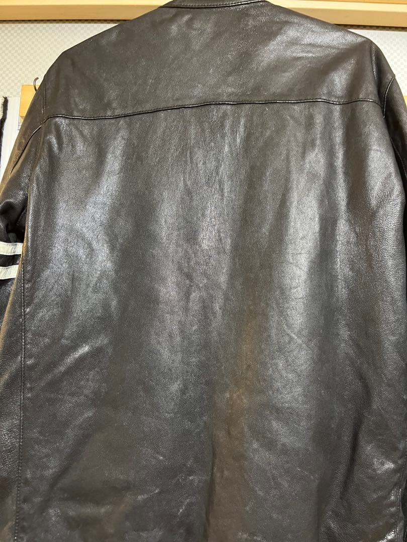 ヒステリックグラマー セミダブルレザーライダースジャケット 黒 L 検ルイスレザ