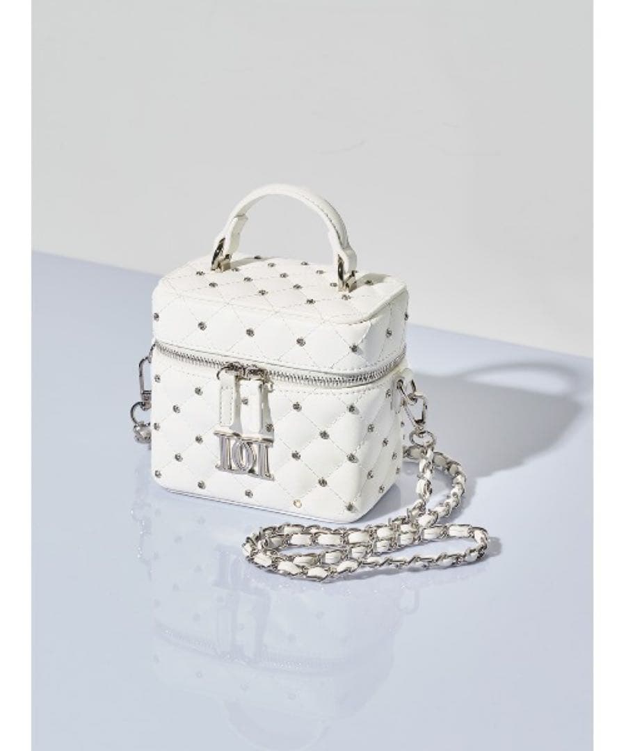 Darichi/キルティングビジュースクエアミニバッグ