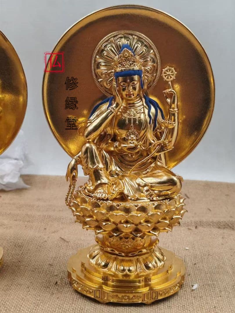 【修縁堂】極上質 如意輪観音 はり金 鎮宅辟邪 密教法具 真言宗