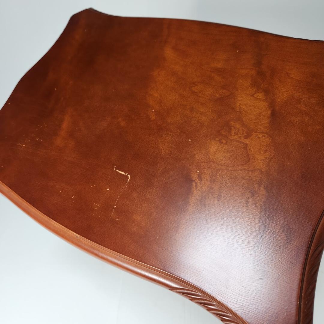 アンティーク調　サイドテーブル 木製　猫脚　コーヒーテーブル 幅56cm