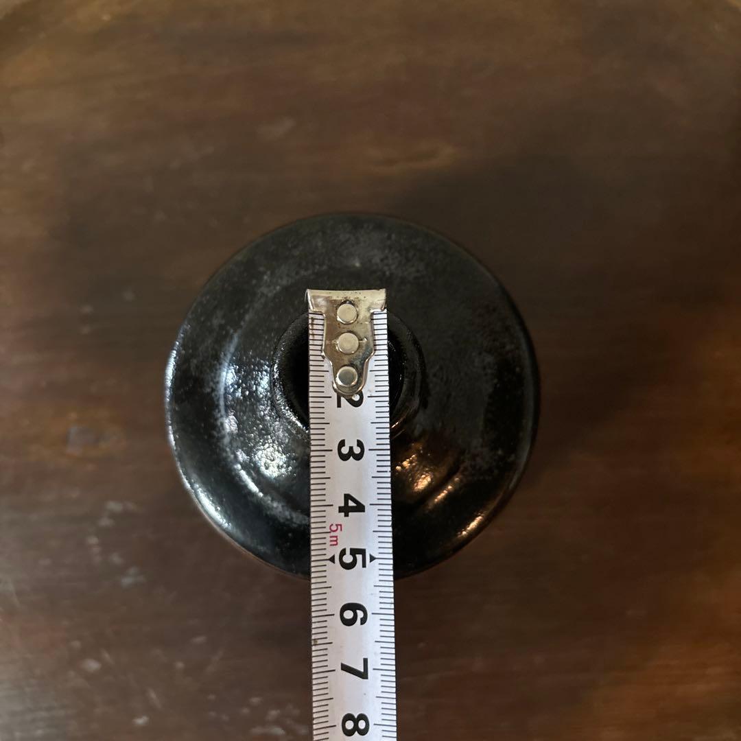 大堀相馬鉄釉徳利花入　古丹波天目釉　酒器　花器　骨董　アンティーク　茶道具　李朝