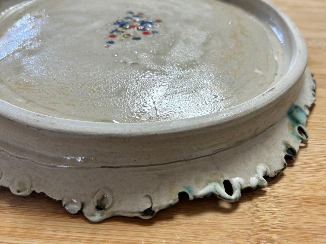 山上學　30㎝皿　螢窯　【希少】