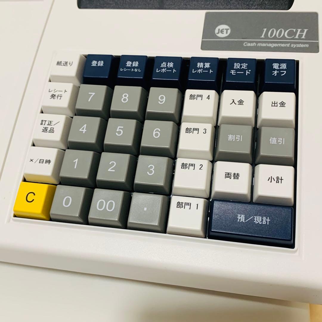 【未使用級】CLOVER クローバー JET-100CHR 鍵付　ロール紙付