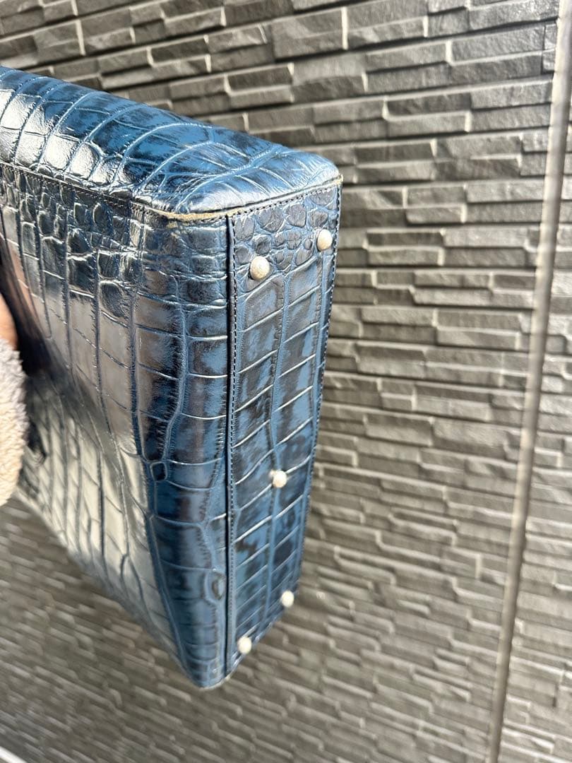 濱野皮革工藝　HAMANO クロコ型押し　レザー　トートバッグ