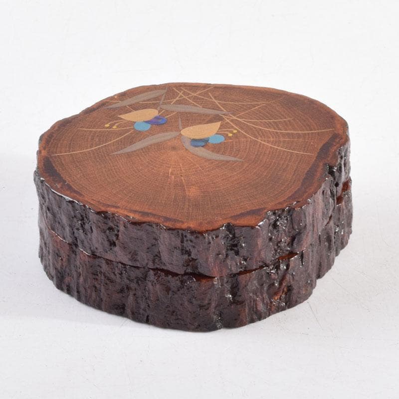 茶道具　正博作　露草蒔絵　蔦香合　共布共箱　V　8968