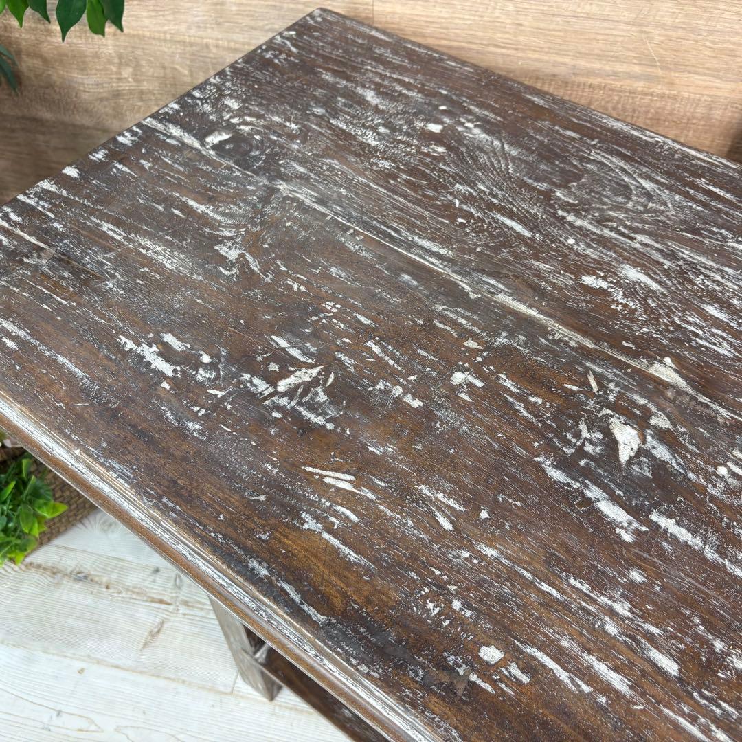 インドネシアアンティークビンテージ年代物テーブル木製ディスプレイ台花台飾台