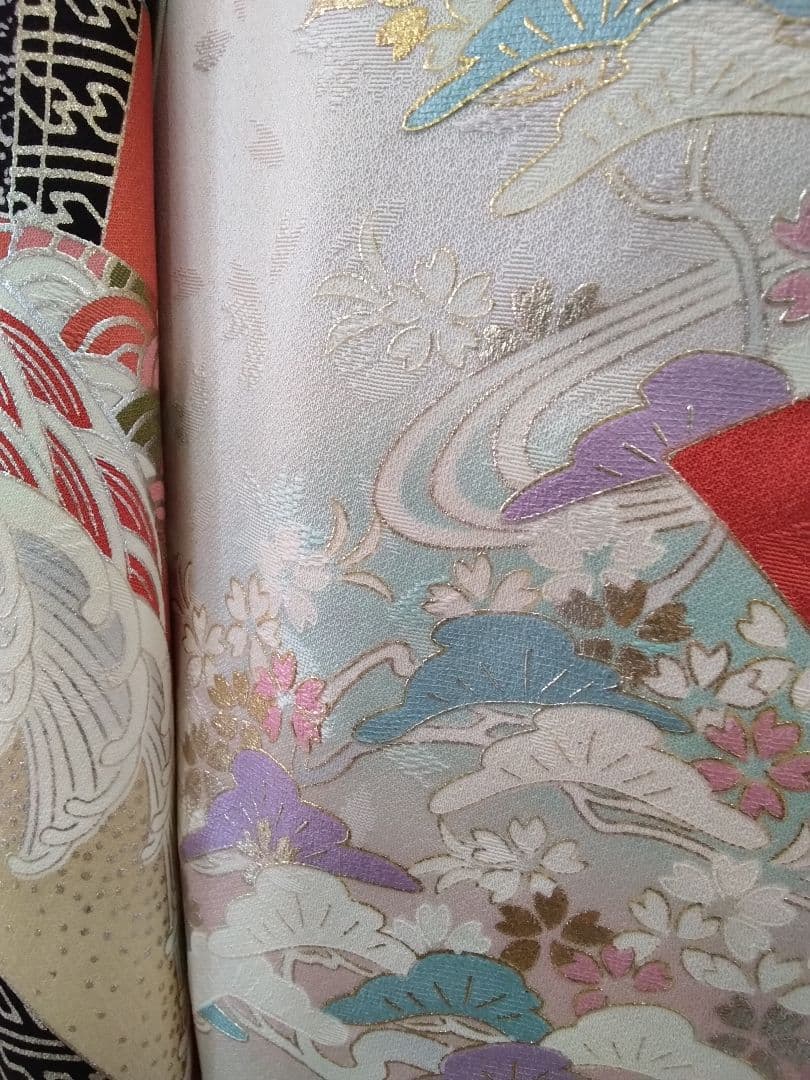 振袖フルセット、正絹振袖、半襟重衿、帯揚帯締め、帯襦袢、ガード加工落款≦