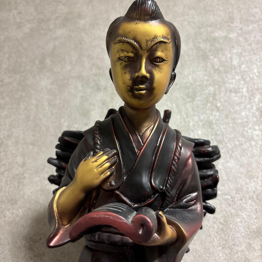 【レトロ】約48センチ　二宮金次郎像　置物　アンティーク　二ノ宮金次郎