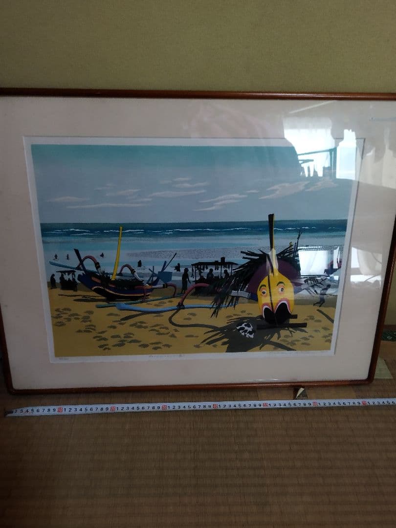 北岡文雄のリトグラフ現状中古品