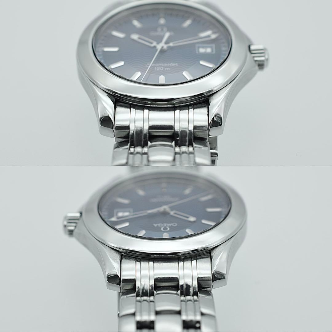 OMEGA オメガ 磨き済 2511.81 シーマスター 120m 紺 メンズ