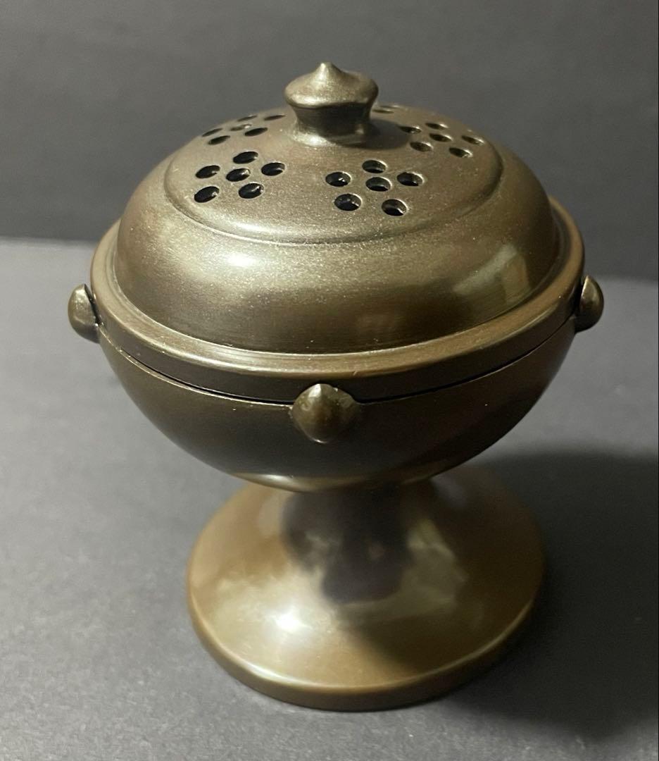 極美品　唐銅　穂屋蓋置　火舎蓋置　高木治良兵衛（造） 共箱付き　茶道具