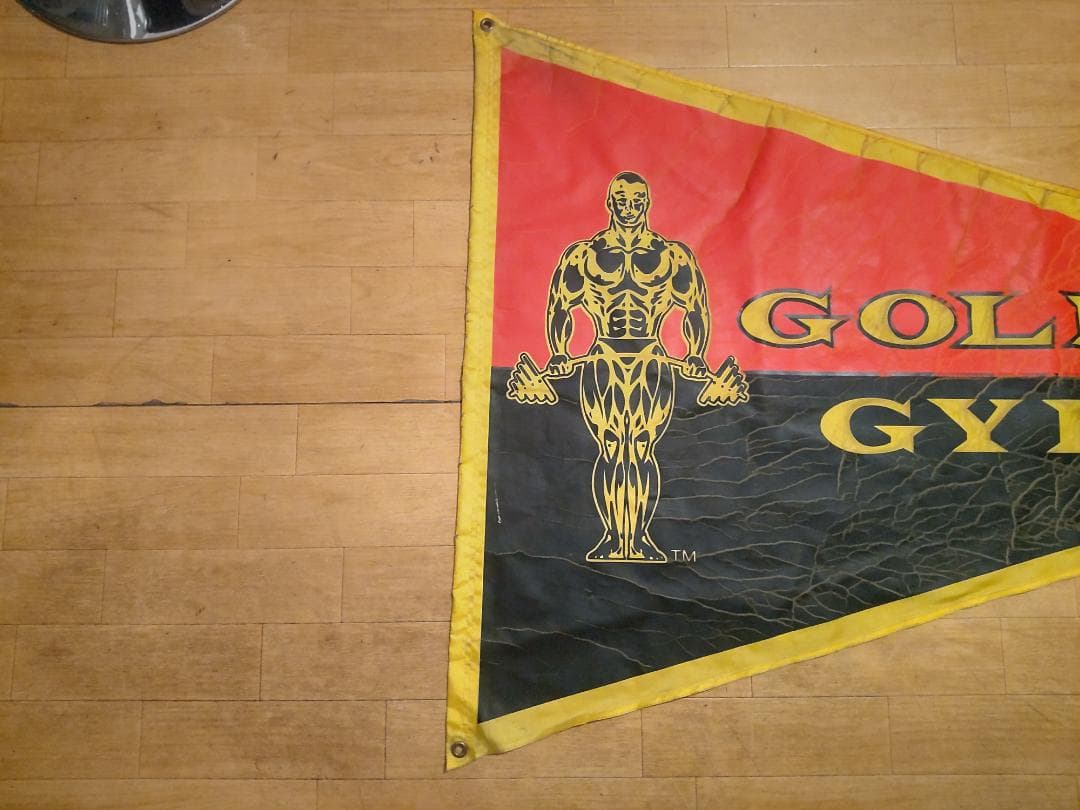 ボディビル,プロレス,格闘技★GOLD'S GYM ゴールドジム バーナー 旗