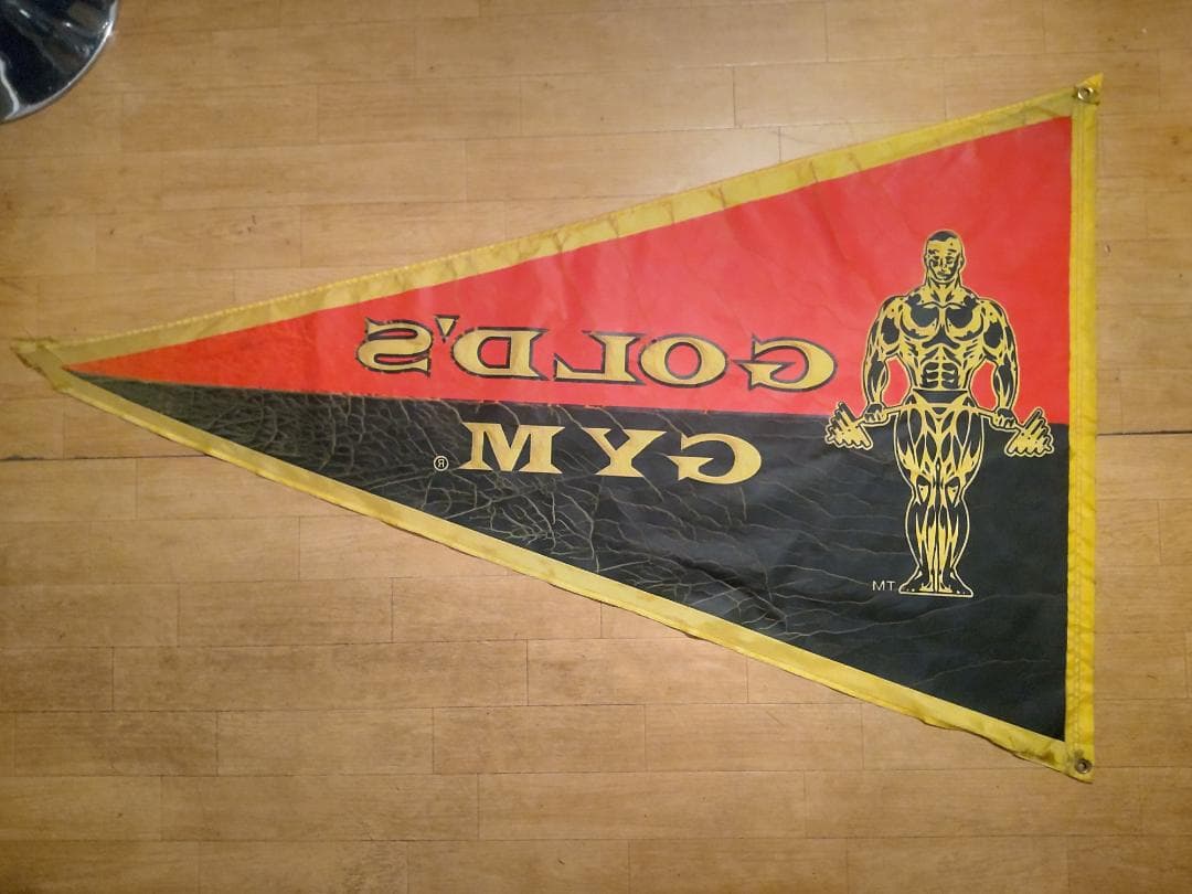 ボディビル,プロレス,格闘技★GOLD'S GYM ゴールドジム バーナー 旗