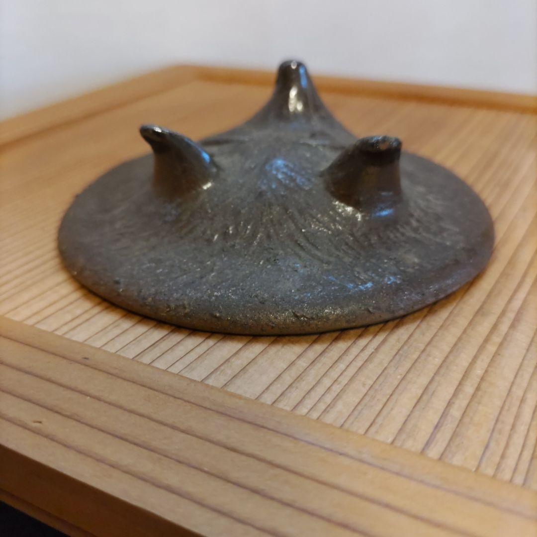 盆栽鉢 、植木鉢、名工丸山堂（松本重信）南蛮風真焼 狸面形絞出、急須の蓋、平鉢