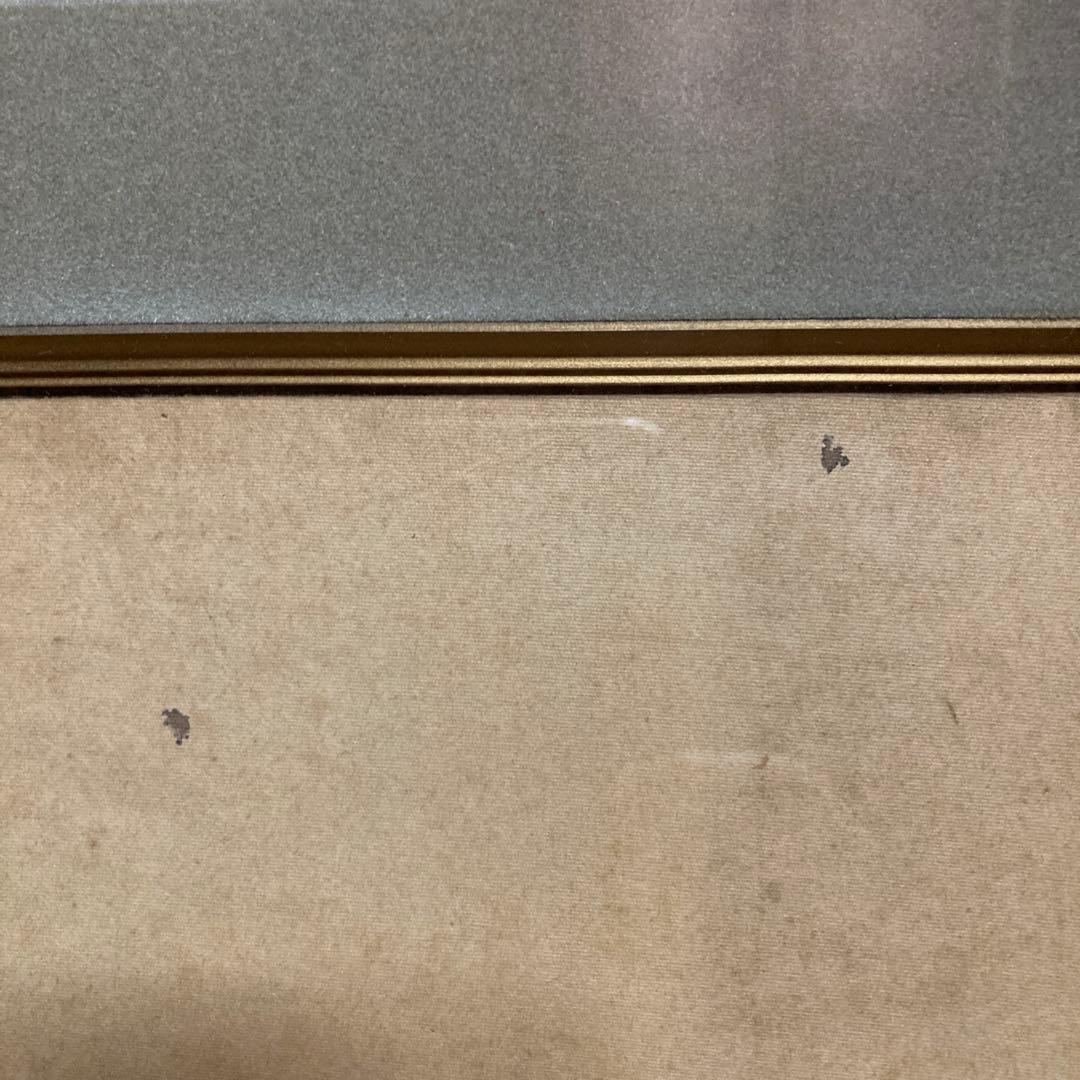 激レア 木版色摺 長谷川小信 「金魚」額約41×38色紙27×24cm