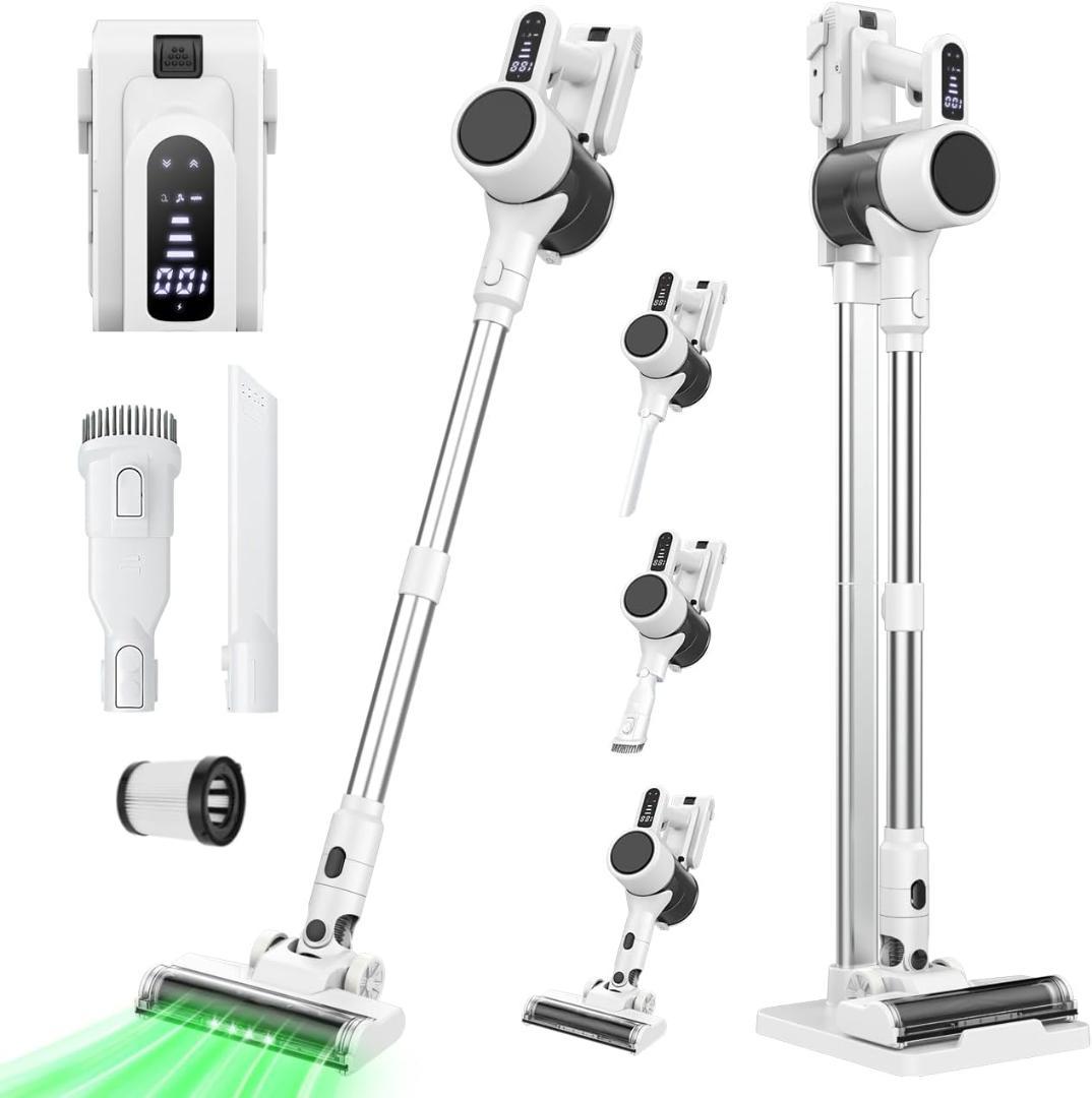 掃除機 コードレス 65Kpa強力吸引 収納充電スタント付き サイクロン式