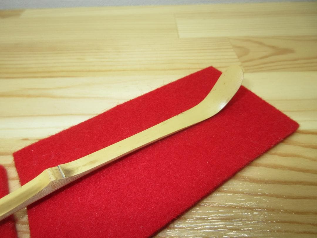 送料込【逢絢亭・新品】茶道具 茶杓 浸竹 「鳴子」福本積応書付 宗篤作 共箱入り