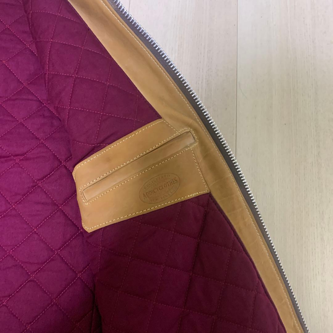 年初セール！アディクト AD-01 キップレザーレザージャケット 40