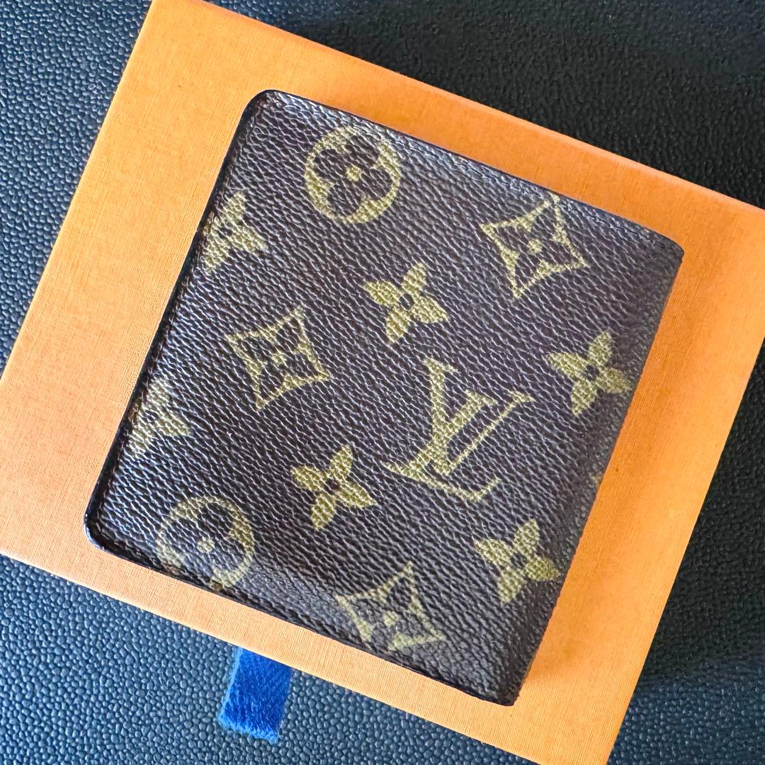 LOUIS VUITTON モノグラム ポルトビエ カルトブルー 折り財布 美品