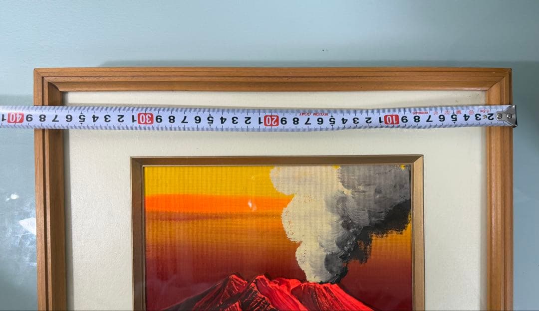 【レア】立体画 赤富士 立体絵画「赤富士」噴火　昭和　レトロ