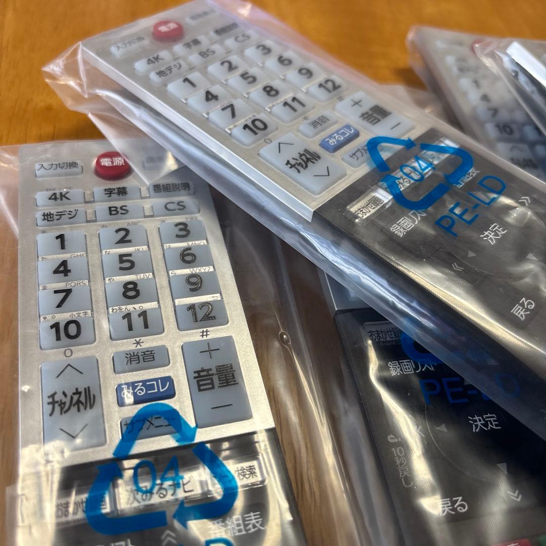 新品、未使用品　TOSHIBA テレビ用リモコン CT-90493 6個セット