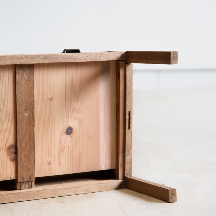 [古家具] 楢の文机 ローテーブル / 展示台 木製家具 座卓 アンティーク什器