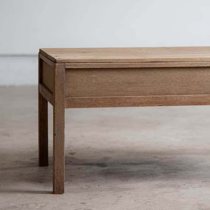 [古家具] 楢の文机 ローテーブル / 展示台 木製家具 座卓 アンティーク什器