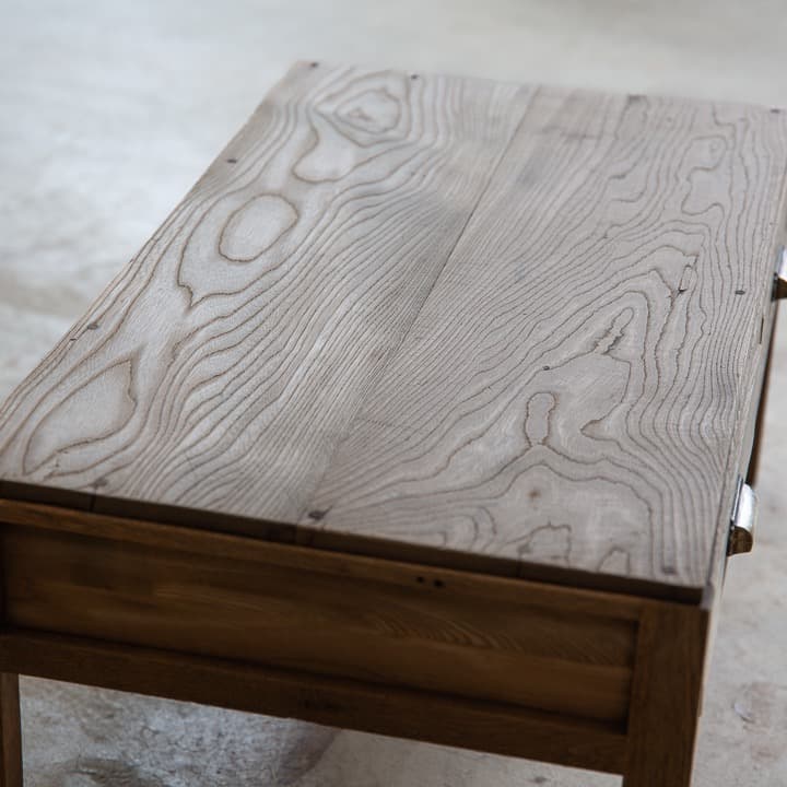 [古家具] 楢の文机 ローテーブル / 展示台 木製家具 座卓 アンティーク什器