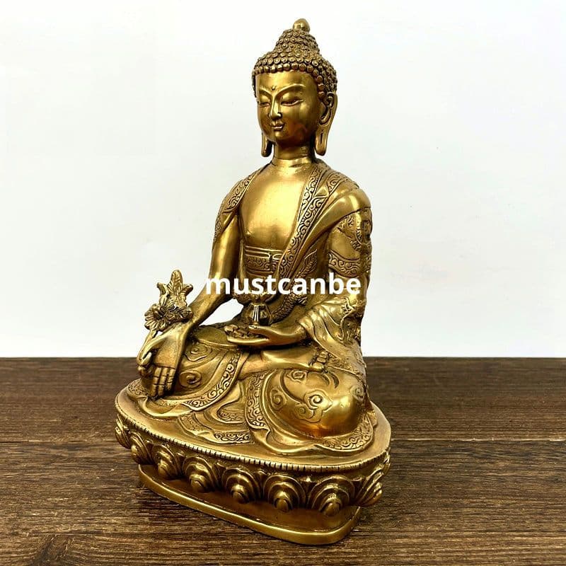 チベット密教仏像 薬師仏 阿弥陀仏 釈迦牟尼仏 三宝仏仏像 銅製品 辟邪開運置物